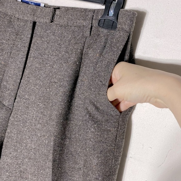 Pendleton Brown Wool Lambswool and Silk Blend Trousers Pants 14 - Picture 4 of 16